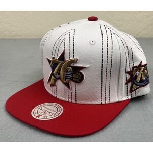 Philadelphia 76ers Hat Cap Snap Back NBA‎ Basketball Mens Mitchell & Ness NWT